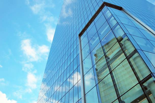 istock Modern building.Modern office building with facade of glass 814768886