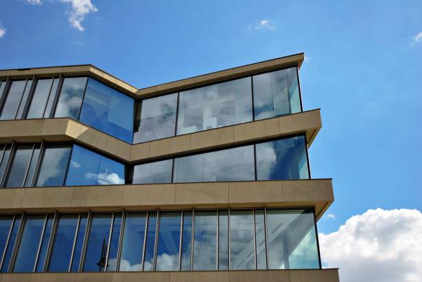 istock Modern building.Modern office building with facade of glass 814772506