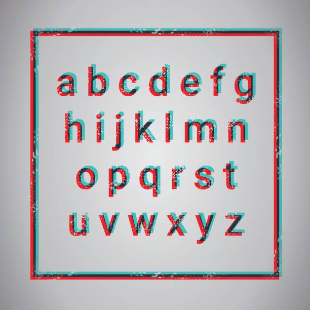 grunge alphabet letters collection text font set - rubber stamp alphabet typescript grunge stock illustrations
