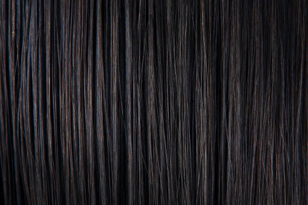 istock Straight black hair close-up 814790804