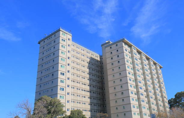 Melbourne Australia - July 1, 2017: Public Housing building. Australia’s public housing stock consisted more than 300,000 dwellings supporting low income earners.