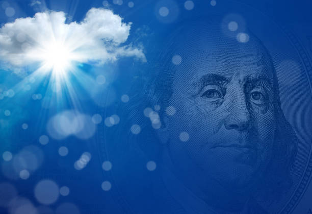 istock conceptual image of money in blue sky 814801688