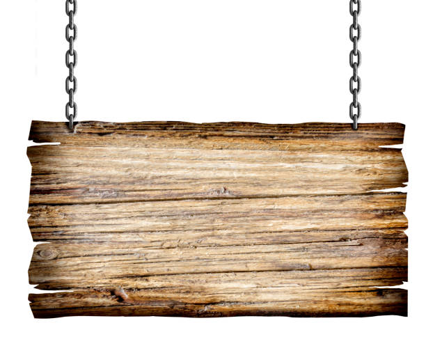 istock wooden sign with chain 814908680
