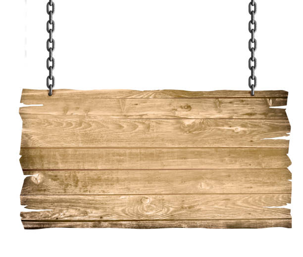 istock wooden sign with chain 814908682