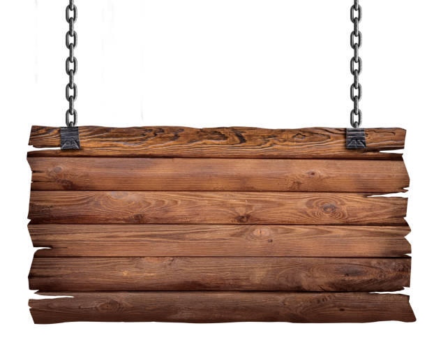 istock wooden sign with chain 814908684