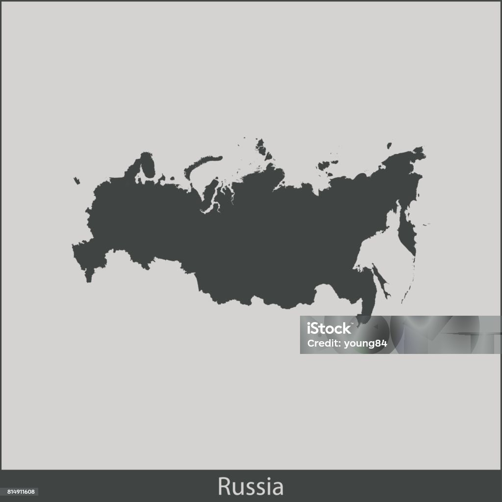 Russia Small Map Russia Map Stock Illustration - Download Image Now - Cartography ...