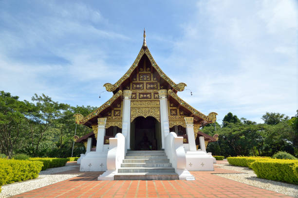 istock Temple of Buddhism create a Thai Lanna art. 814916248