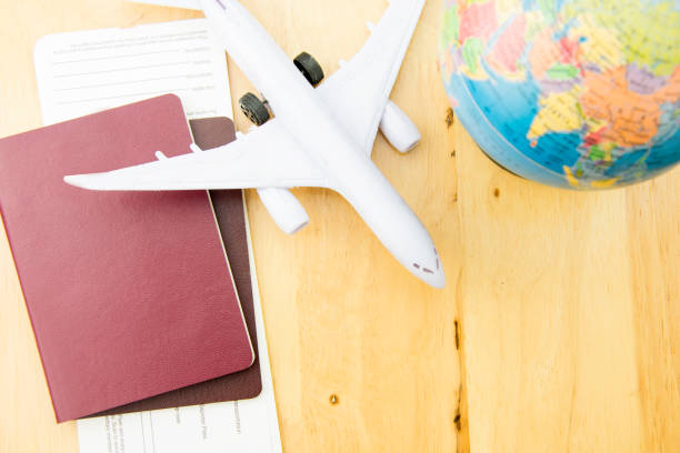 istock Concept travel transportation with airplane. 814918282
