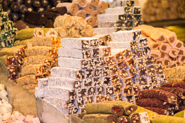 istock Traditional turkish delight rahat lokum 814942706