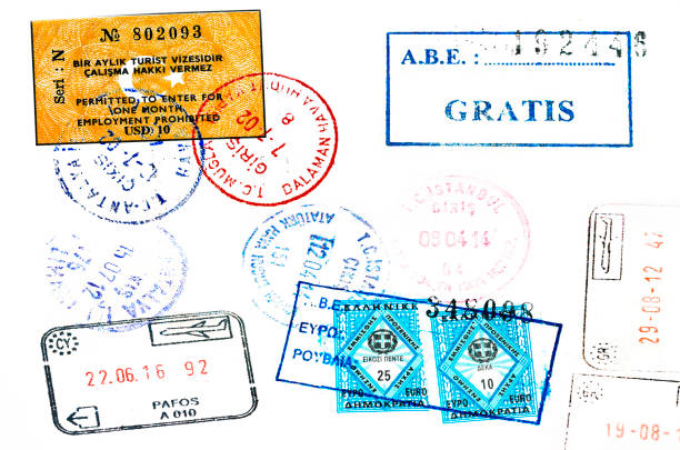 istock Turkey, greece and cyprus passport stamps 814965842