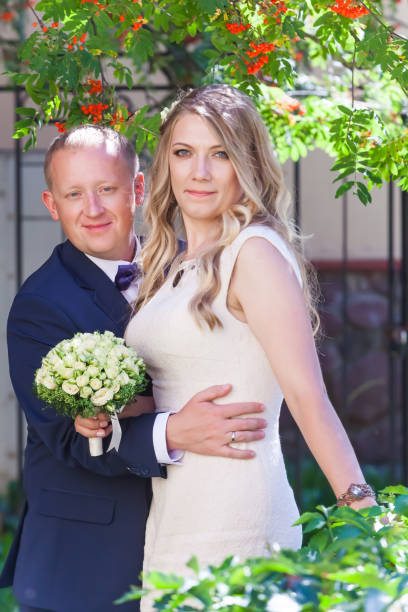 istock Happy newlyweds near bride and groom 814966048