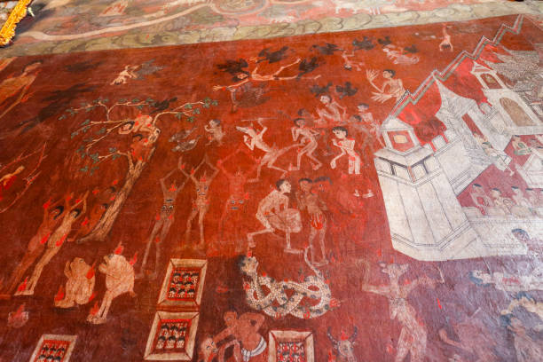 istock Scene from the hell at Wat Dusidaram Woravihara 814976558