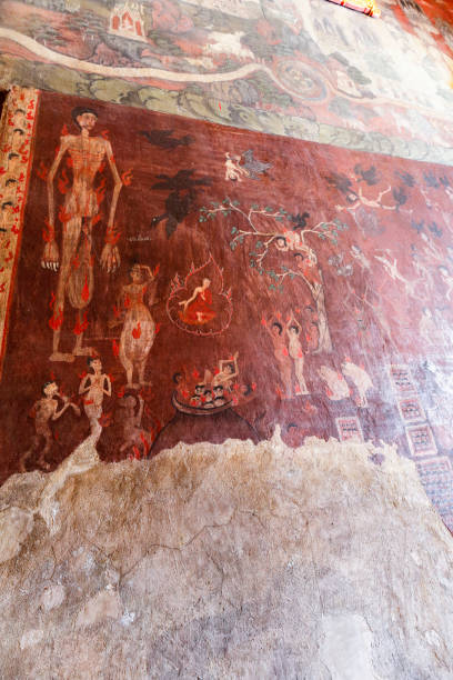 istock Scene from the hell at Wat Dusidaram Woravihara 814976622