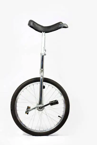 Photo of a unicycle on a white background