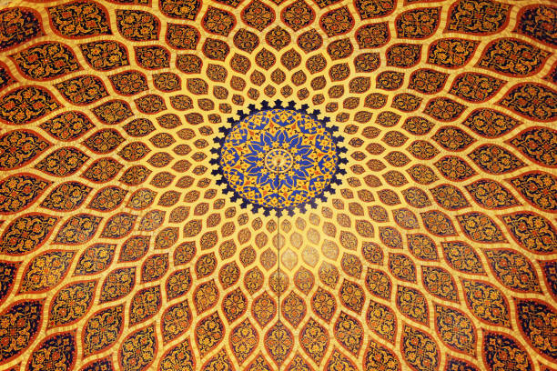 istock The bronze and blue ceiling in Arabic style. Dubai, UAE. 814993106