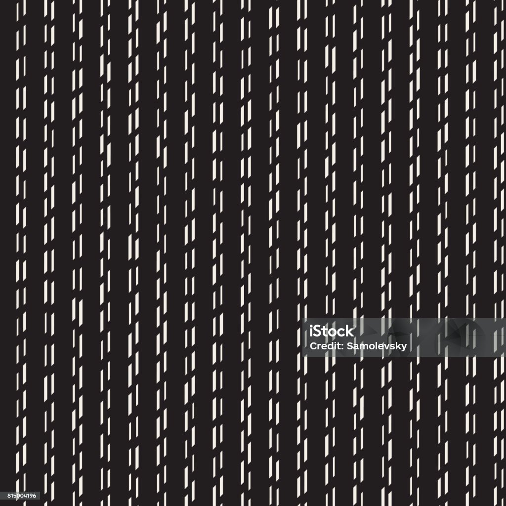 Black And White Irregular Dashed Lines Pattern Modern Abstract Vector ...