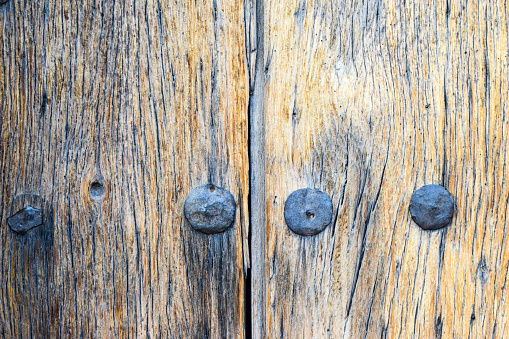 Wooden door details, Mission San Xavier del Bac, Arizona, USA