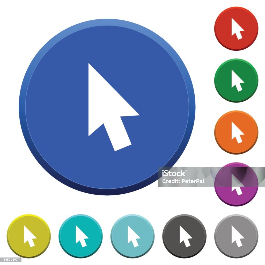 Curson Button Mouse Cursor Beveled Buttons Stock Illustration - Download Image Now ...