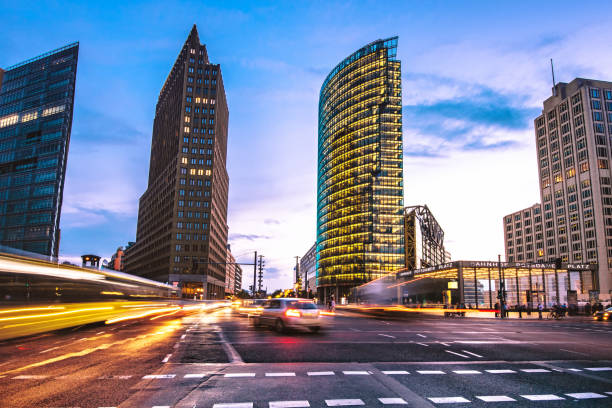 istock Potsdamer Platz in central Berlin at blue hour 815015550