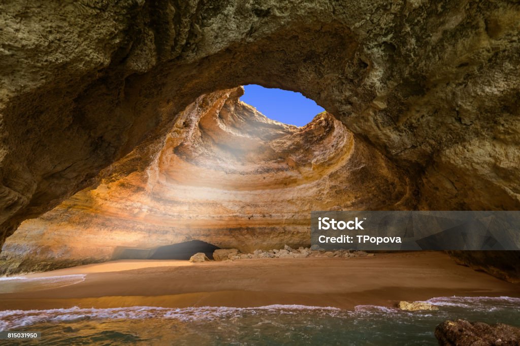 Beach near Lagos - Algarve Portugal Beach near Lagos - Algarve region in Portugal Benagil Stock Photo