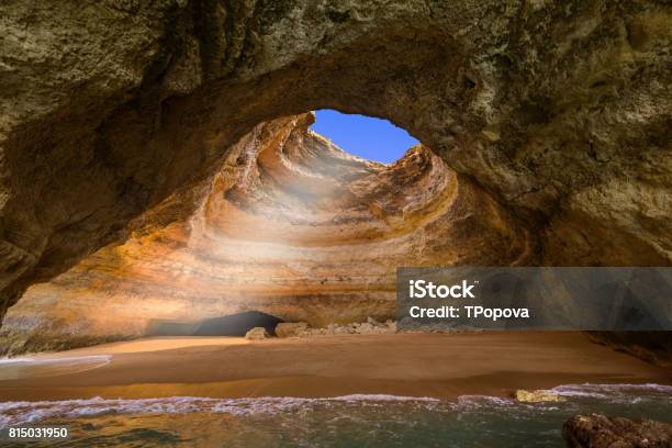 Beach Near Lagos Algarve Portugal Stock Photo - Download Image Now - Benagil, Cave, Algar de Benagil