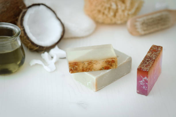 istock Soap bars made with herbs and oils 815036904