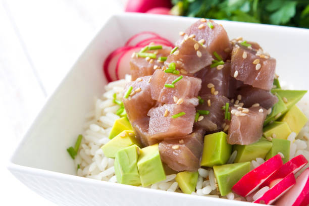 istock Hawaiian tuna poke bowl 815059594