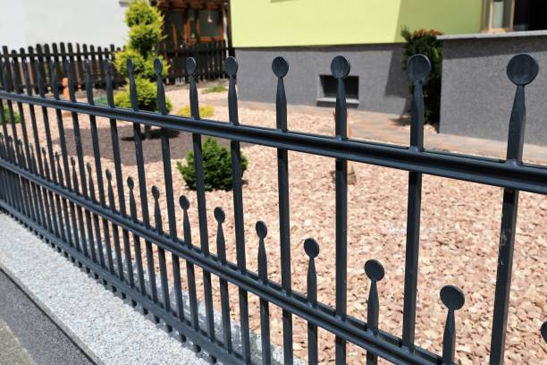istock New and modern garden fence 815059964