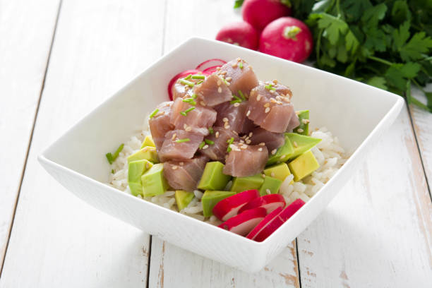 istock Hawaiian tuna poke bowl 815062222