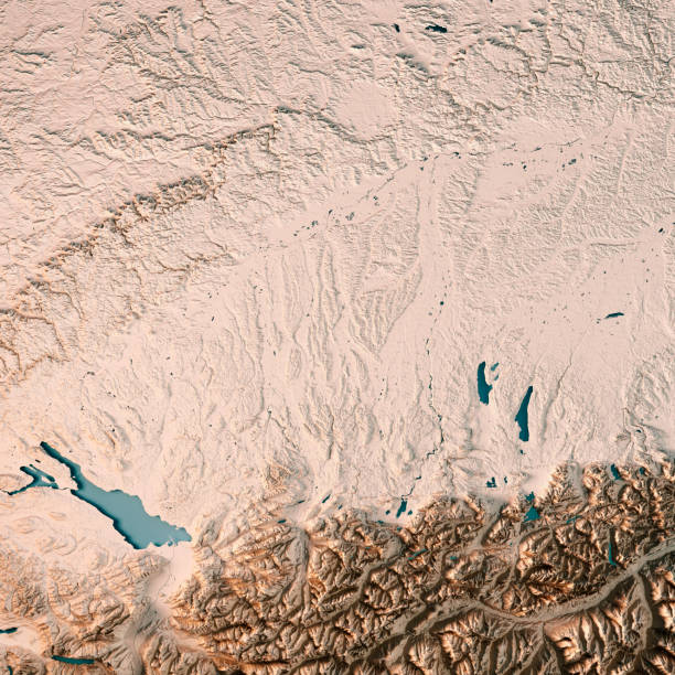 istock Schwaben Regierungsbezirk Bayern 3D Render Topographic Map Neutral 815065688