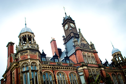 Magistrates Court in York. The building is an ornate red brick Victorian structure.