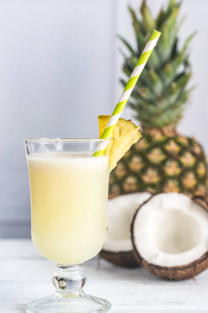 istock Glass of pina colada 815081326