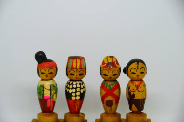 istock Thai Tribal Wood Doll - Souvenir dolls 815085106