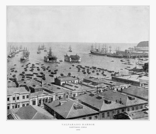 istock Valparaiso Harbor, Chile, Antique Chile Photograph, 1893 815107162