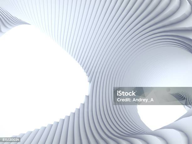 White Stripe Pattern Futuristic Background 3d Render Illustration Stock Photo - Download Image Now