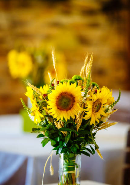 istock Colorful summertime floral arrangement with sunflower 815153280