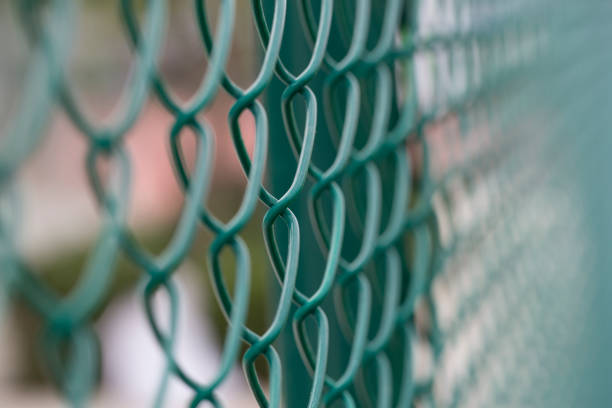 istock Shot of mesh wire fence 815159500