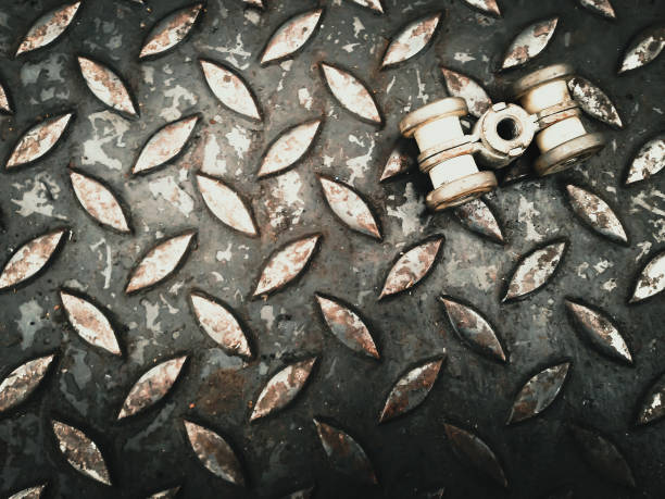 istock metal floor texture from industry and construction site with industry equipment 815159968