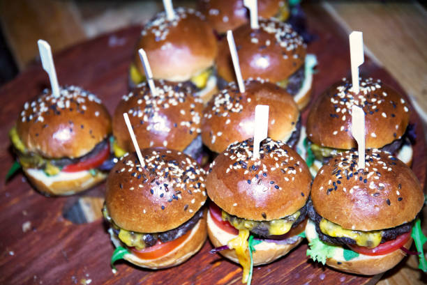 istock Delicious takeaway hamburgers waiting for guests 815163478