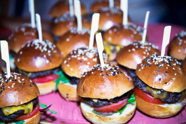 istock Delicious takeaway hamburgers waiting for guests 815163522