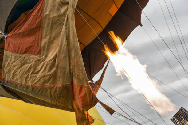istock Hot air balloon prepairing to flight 815165940