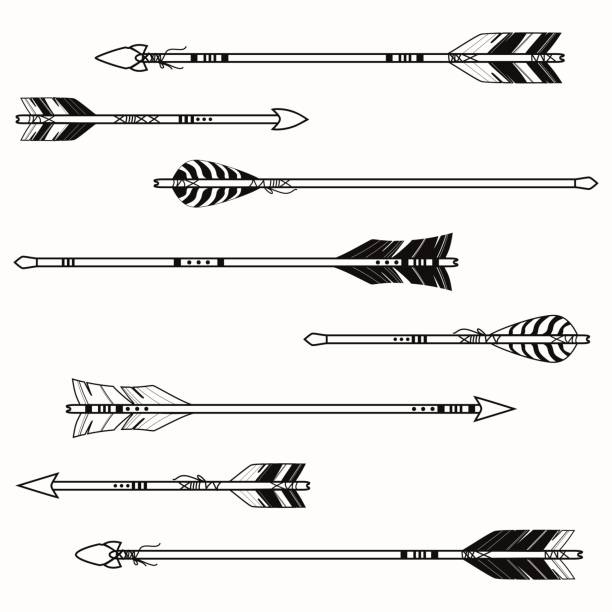 Vector set of ethnic arrows Vector set of ethnic arrows Cherokee stock illustrations