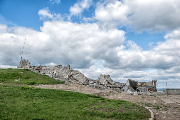 istock Monument to Soviet soldiers piled rubble, destroyed after the hostilities of 2014. DNR, Ukraine, Saur-Tomb. 815180440