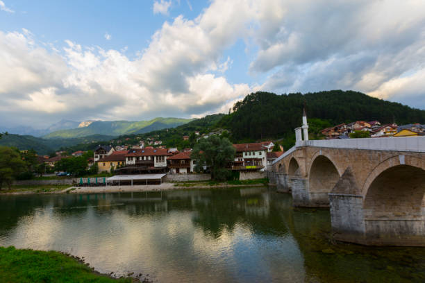 istock Old stone bridge across the Neretva in Konjic 815181098