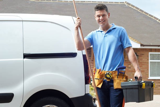 istock Portrait Of Plumber With Tool Kit Outside House 815186086
