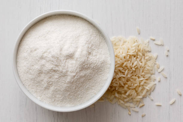 White rice flour White rice flour starch grain stock pictures, royalty-free photos & images