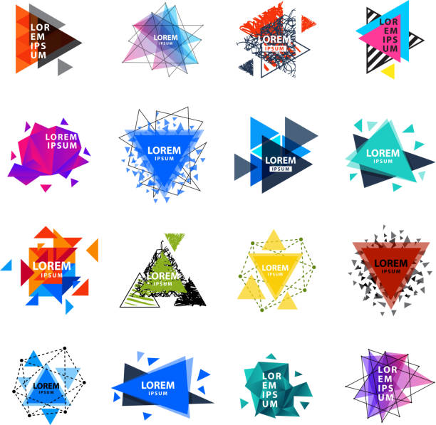Sacred geometry triangle abstract logo figures elements mystic polygon creative triangulum vector illustration Sacred geometry triangle abstract logo figures elements mystic polygon triangulum creative square vector illustration. Mystical and esoteric forms spiritual badge trendy hexagon line modern star. abstract shirts stock illustrations