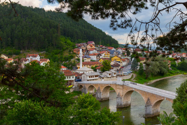 istock Old stone bridge across the Neretva in Konjic 815196538