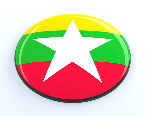3D badge of Myanmar
