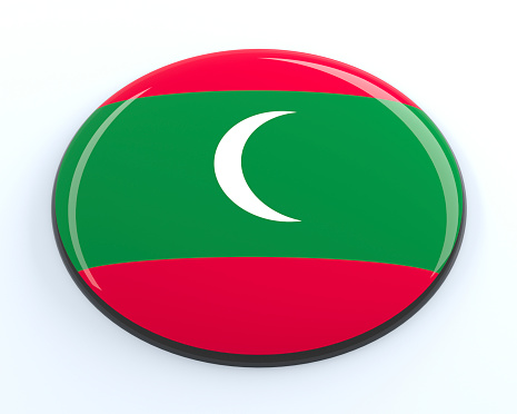 3D badge of Maldives